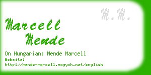 marcell mende business card